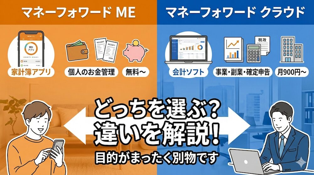 マネフォMEとクラウドの違い